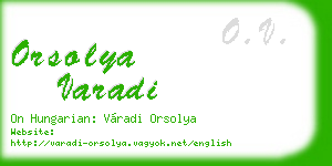 orsolya varadi business card