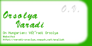 orsolya varadi business card